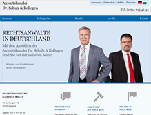Tablet Screenshot of anwaltskanzlei-dr-schulz.de